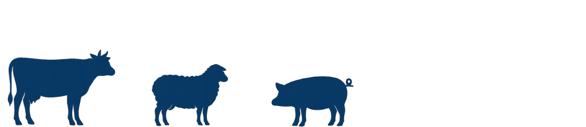 Icons in the shape of a cow, a sheep, and a pig